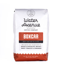 Load image into Gallery viewer, Water Avenue Coffee Company Boxcar coffee package on a white background