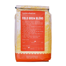 Load image into Gallery viewer, Coffee bag with 'Cold Brew Blend' label on a white background