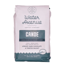 Load image into Gallery viewer, Water Avenue Coffee Company coffee bag named "Canoe" on a white background