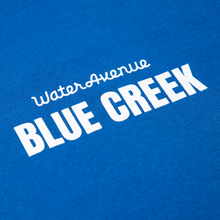 Load image into Gallery viewer, Blue Creek Crewneck front detailing (upper left chest/pocket area).
